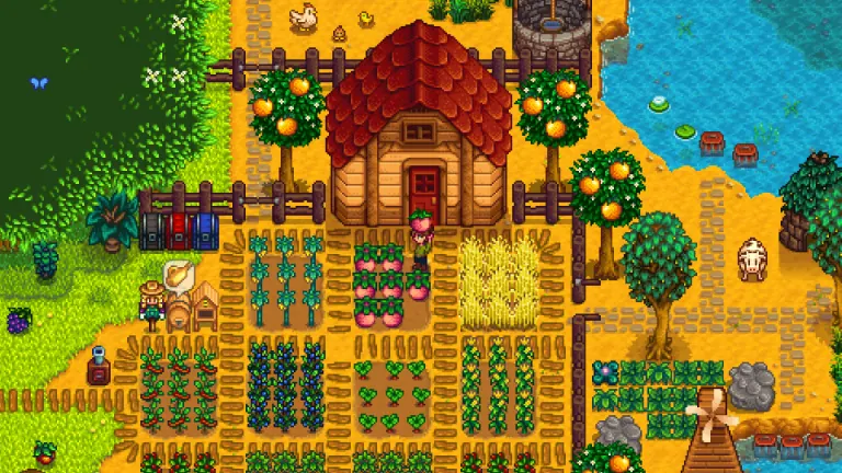 Offizieller Stardew-Valley-Farmscreenshot mit Teich