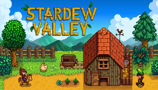 Illustration officielle d’une ferme Stardew Valley sur Steam